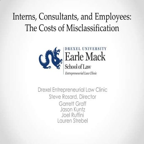 Interns, Consultants and Employees