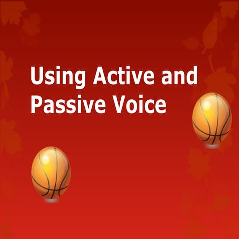 Powerpoint active-passive-voice