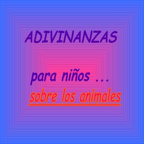 Powerpoint adivinanzas de animales 