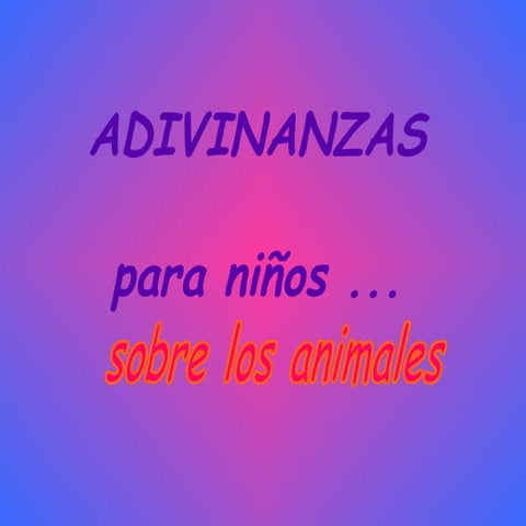 Power Point  Adivinanzas Para NiñOs