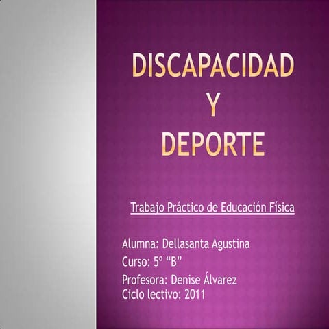Discapacidad y deporte (Dellasanta)