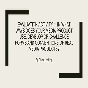 Evaluation Activity 1 | PPT