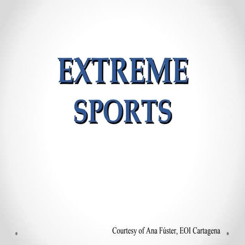 NI2 vocabulary - Extreme sports