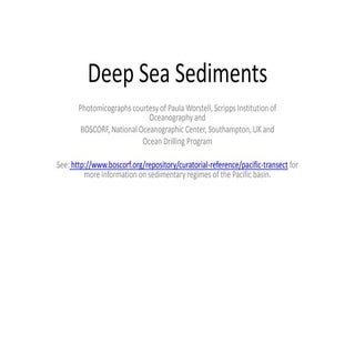 Powerpoint Illustrating Deep Sea Sediment Types
