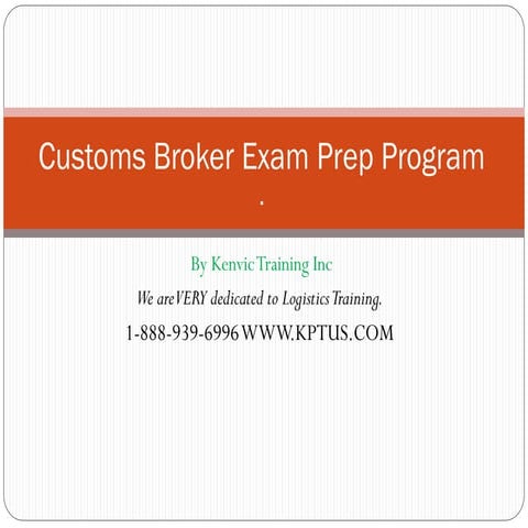 Power point   kenvic training customs broker license exam prep program