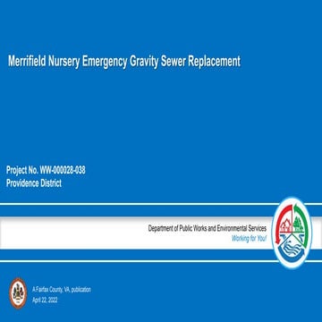 Merrifield Nursery Emergency Gravity Sewer Replacement