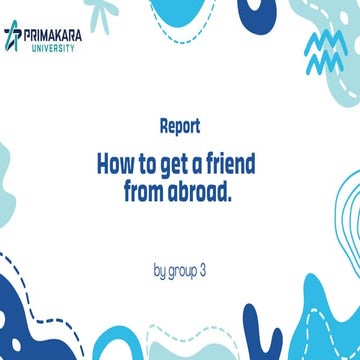 Learning English by Project Based Learning: How to Get a Friend From ...