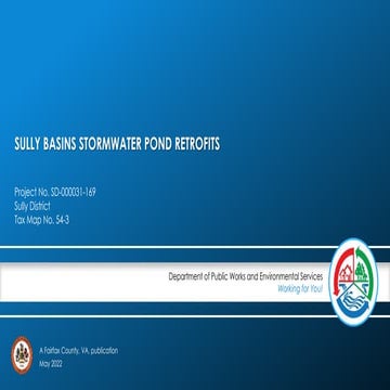 SULLY BASINS STORMWATER POND RETROFITS 