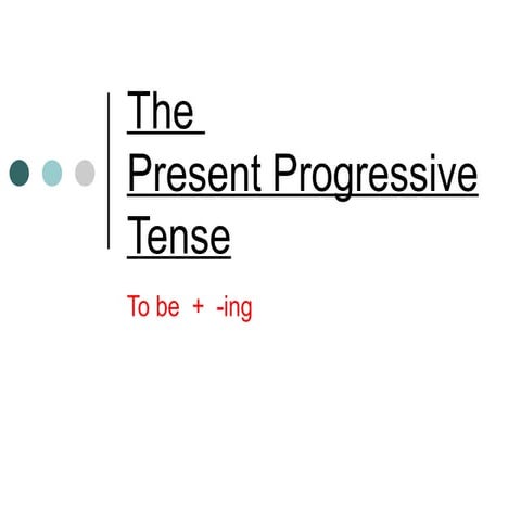 Power point  the present progressive tense