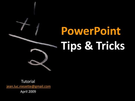 PowerPoint Tips | PPT