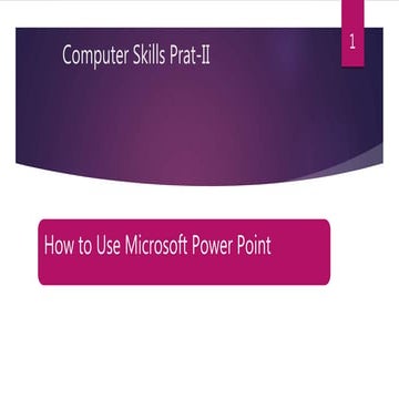 How to use power point 
