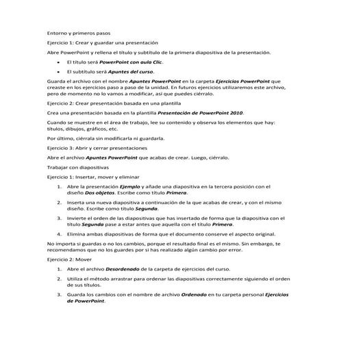 Ejercicios power point | PDF