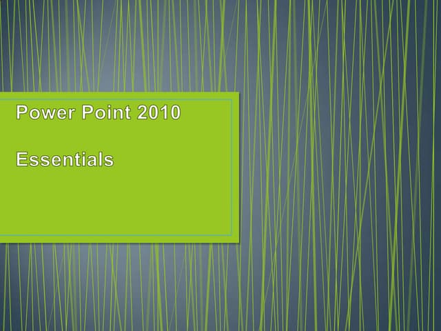Power point 2010 essentials olaya perez