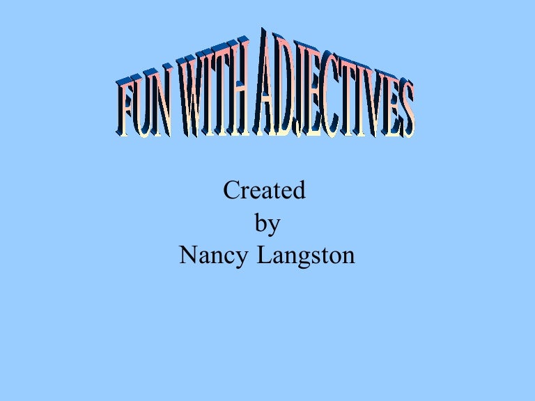 adjective powerpoint