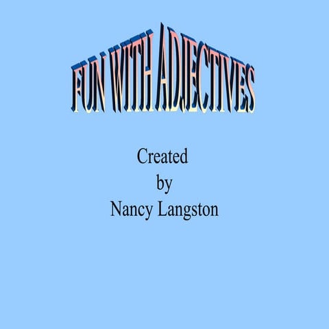 Powerpoint 21 adjective fun