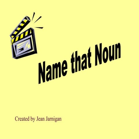 Powerpoint 22 name nouns