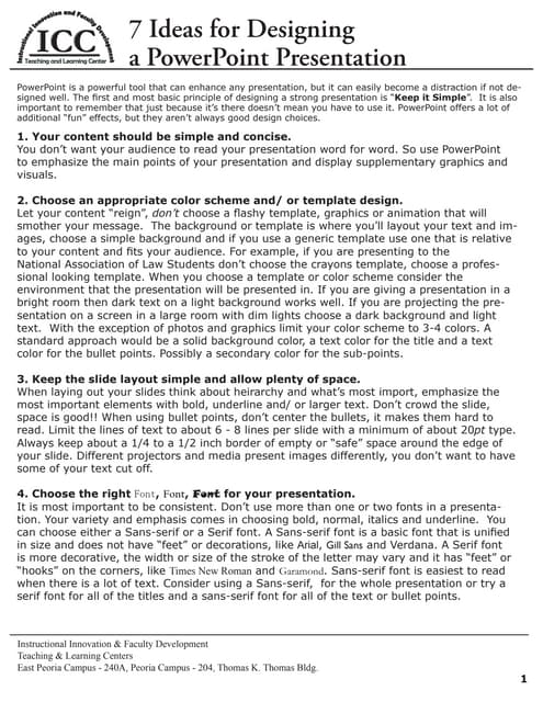 Power Point 7 Design Principles