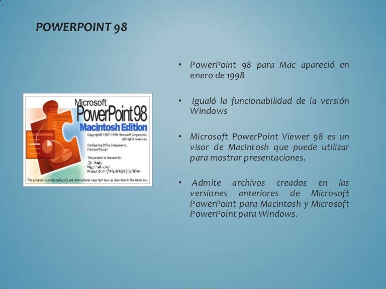 Resultado de imagen para POWERPOINT 98