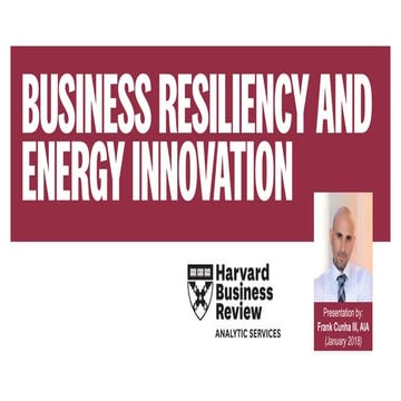 Business Resiliency & Energy Innovation