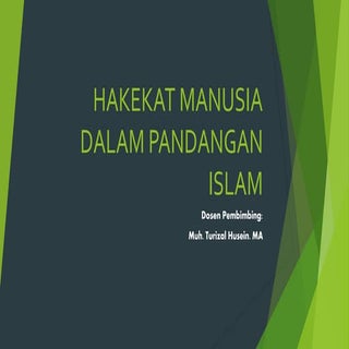 hakikat manusia dalam pandangan islam