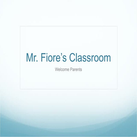 Back to school night!