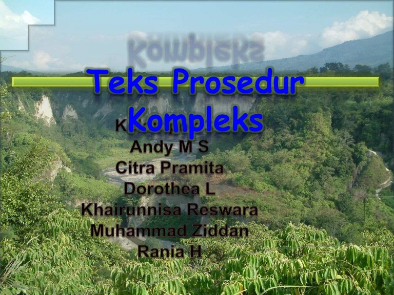  Presentasi Prosedur  Kompleks 