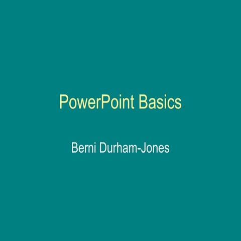 Power point basics