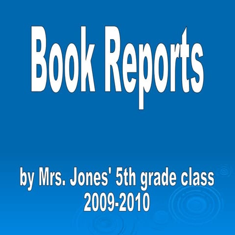 Power Point Book Reports J5