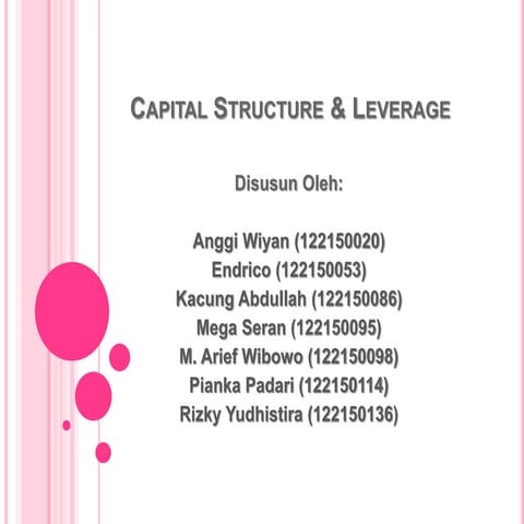 Capital Structure & Leverage 