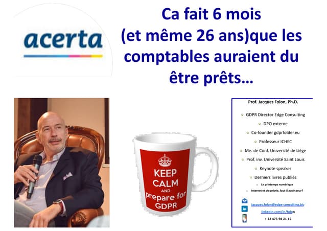 Acerta GDPR pour les comptables