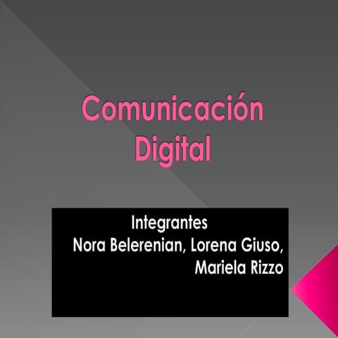 Presentacion de comunicación digital | PPTX