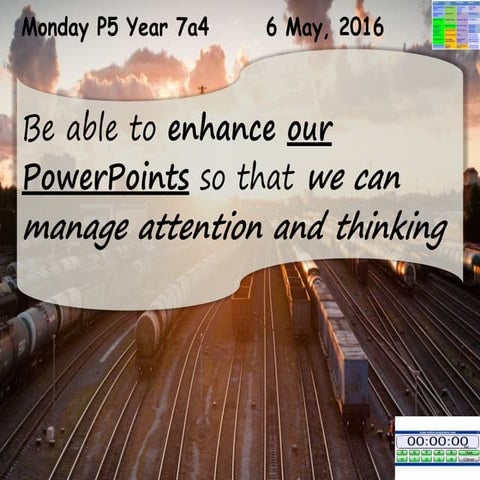 Enhancing PowerPoint in the Classroom: Managing Attention 