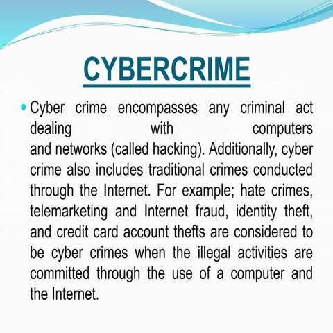 Power point cybercrime