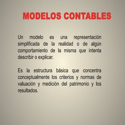 Modelos contables | PPT