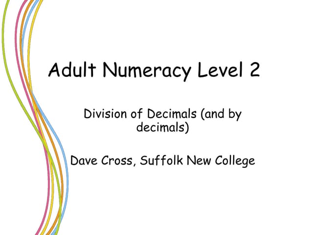 Powerpoint Division Of Decimals L2