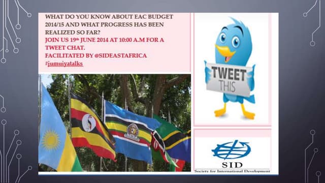 EAC 2014/14 BUDGET HIGHLIGHTS