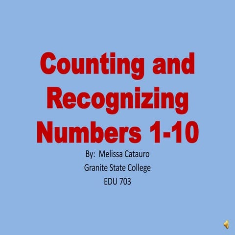 Counting and identifying numbers | PPTX