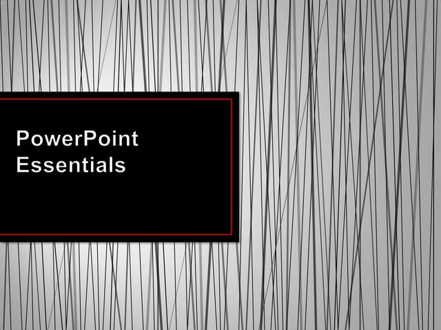 Power point essentials
