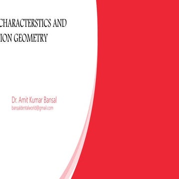 IMAGE CHARACTERSTICS AND PROJECTION GEOMETRY | PPTX