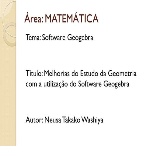 Projeto geogebra | PPTX