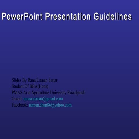Power pointguidelines
