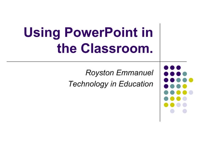 Power point in the classroom