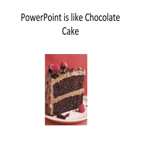 Power point is like chocolate cake