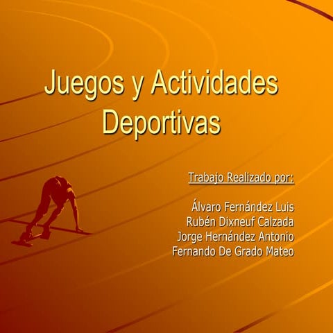 Power point juegos y actividades deportivas