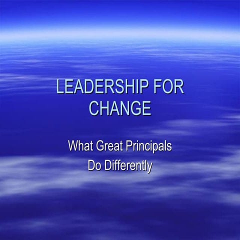 Leadership For Change