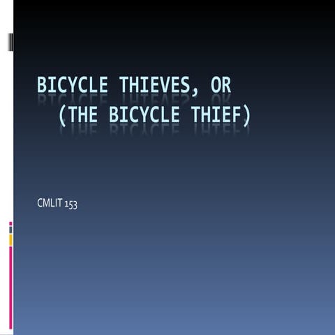 Power point lecture on the bicycle thief
