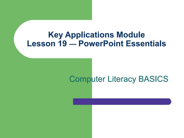 Power point lesson 19