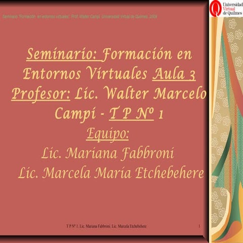 Presentacion de aula virtual docente | PDF