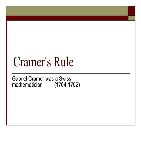 Cramer's Rule.ppt