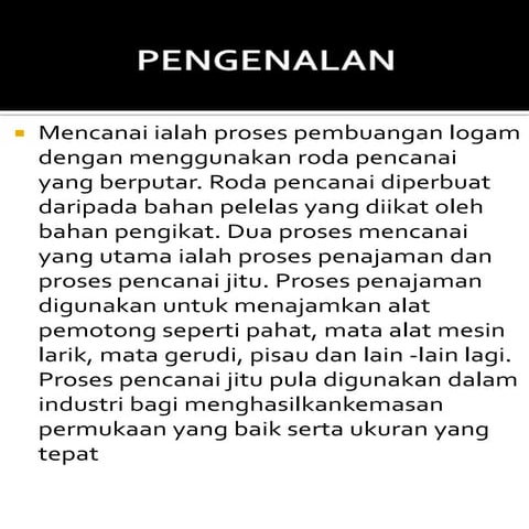 Power point mesin mencanai